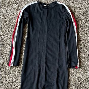 Zara Trafaluc Shift Dress with Contrasting Stripes